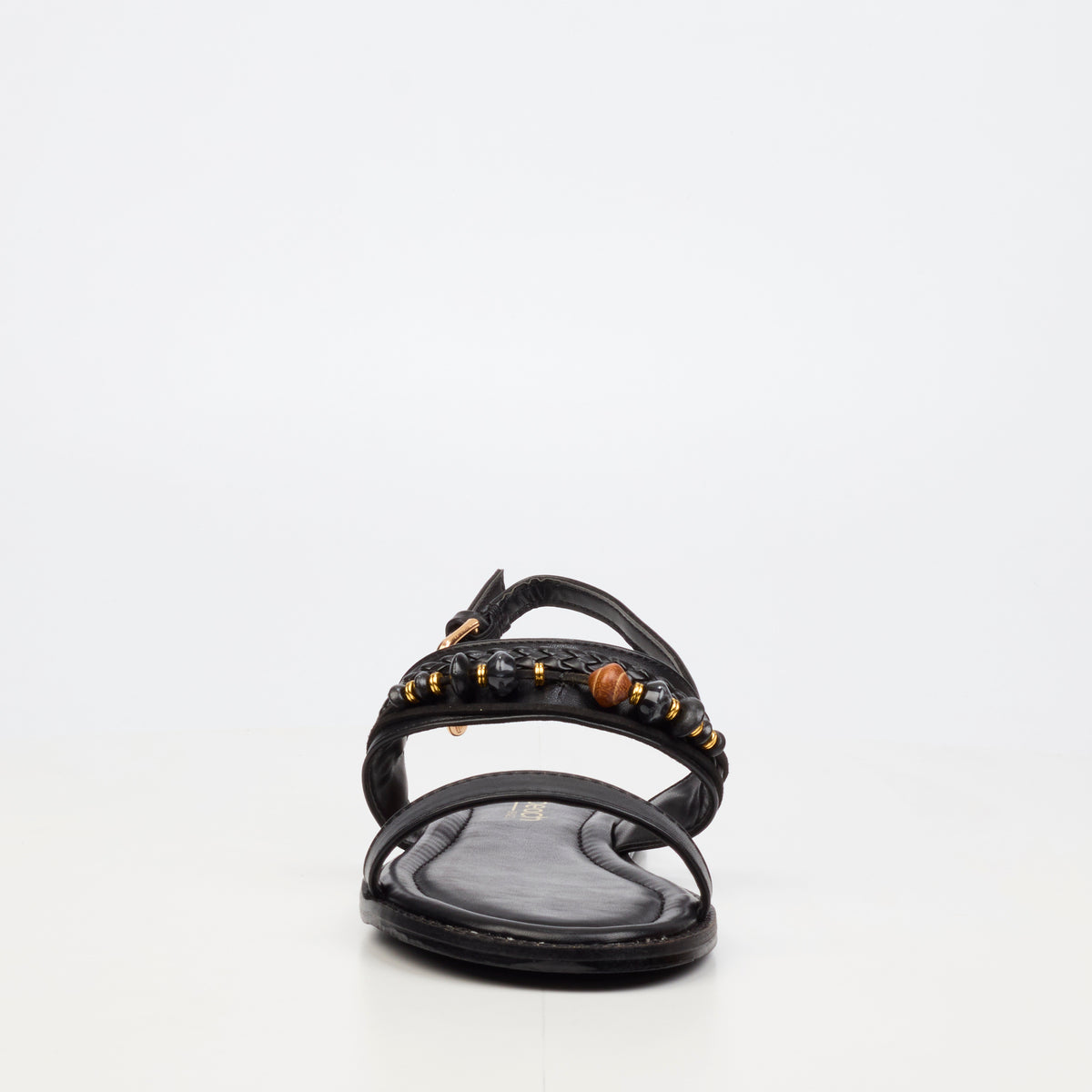 Viabeach Irena 2 Flat Sandal - Black footwear Viabeach