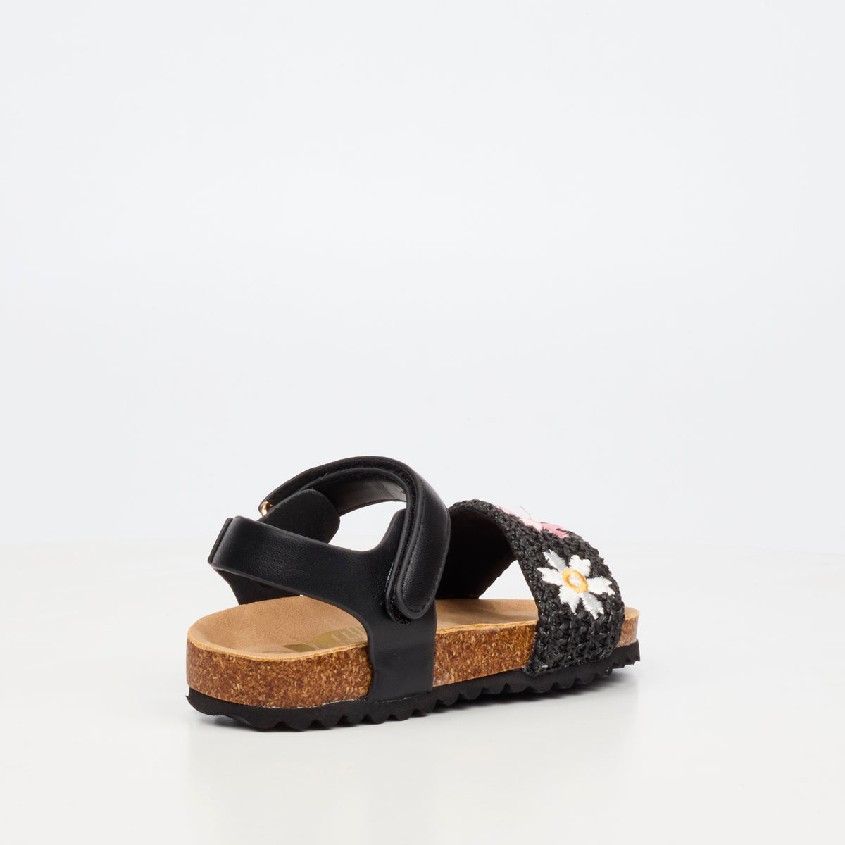 Little Miss Black Iris 1 Flat Sandal - Black