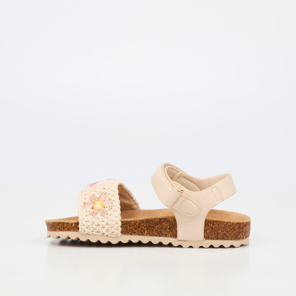 Little Miss Black Iris 1 Flat Sandal - Ivory
