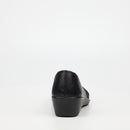 Butterfly Classics Isabella 1 Faux Leather Low Wedge - Black footwear Butterfly Classics