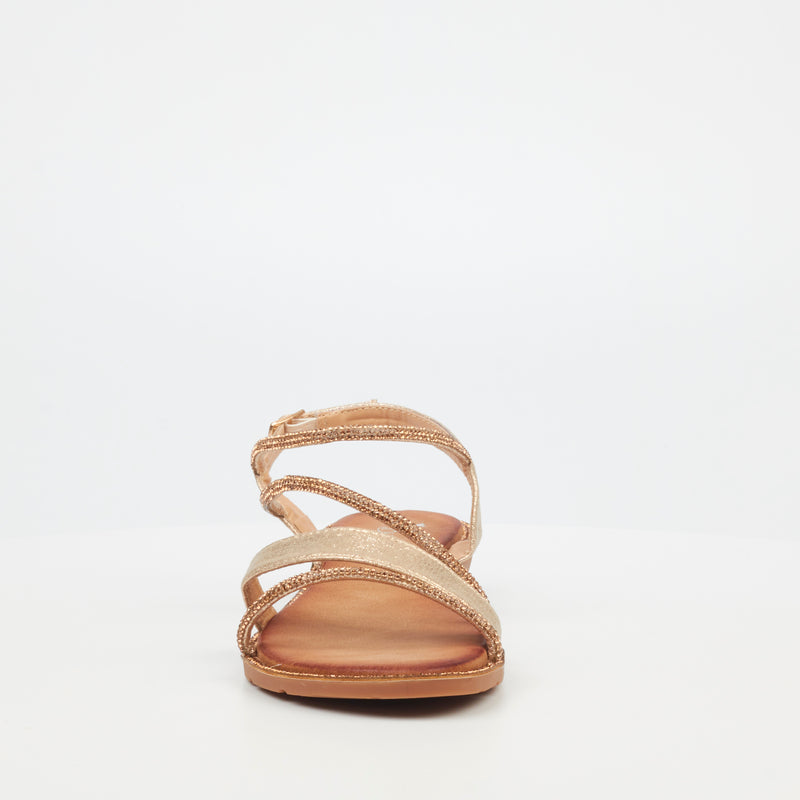 Butterfly Feet Iva 2 Flat Sandal - Gold footwear Butterfly Feet   