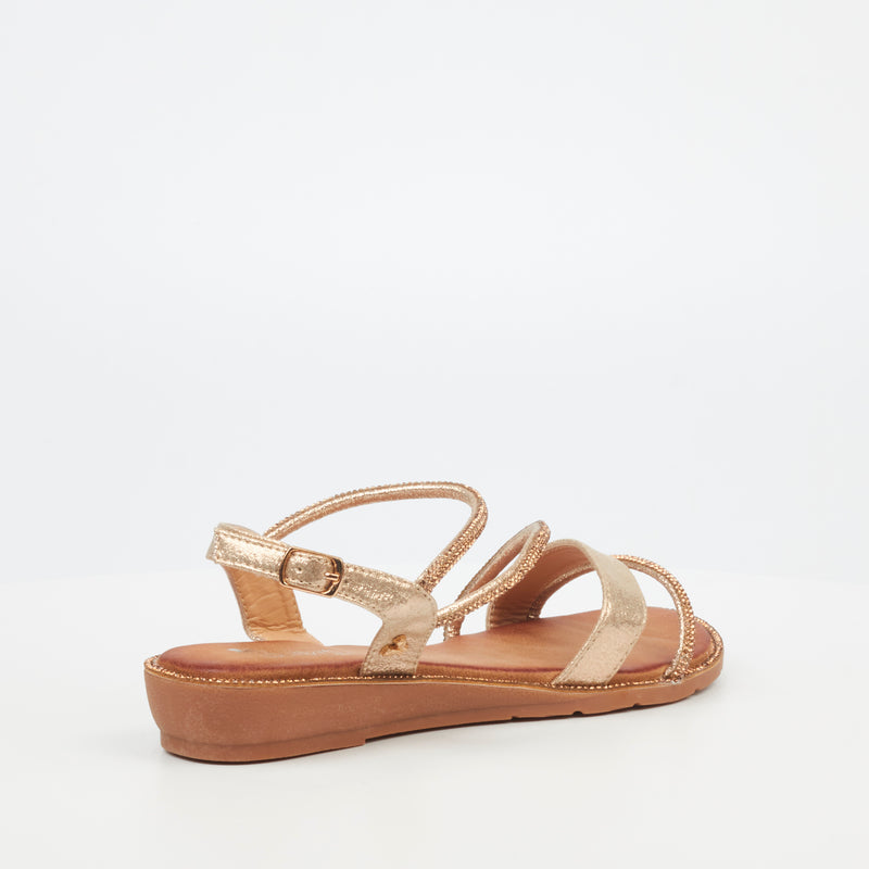 Butterfly Feet Iva 2 Flat Sandal - Gold footwear Butterfly Feet   