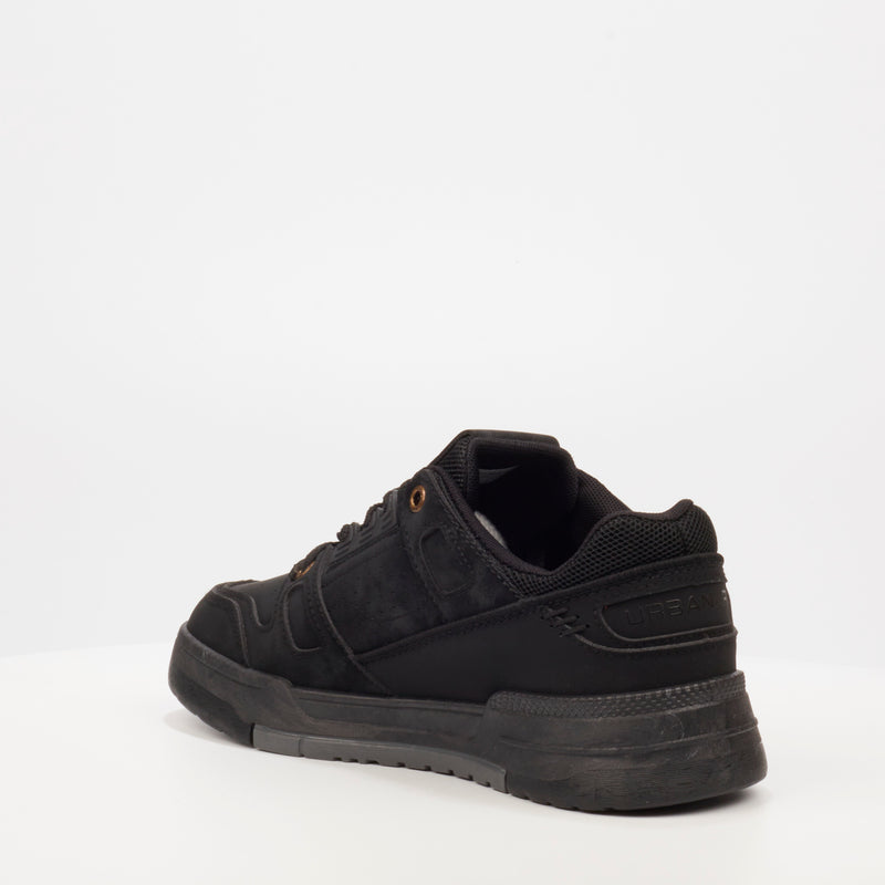 Urbanart Jamal 1 Faux Nubuck Sneaker - Black footwear UBRT   