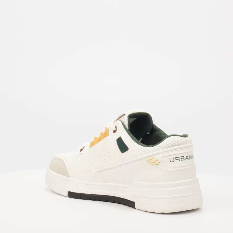 Urbanart Jamal 1 Faux Leather Sneaker - White footwear UBRT   