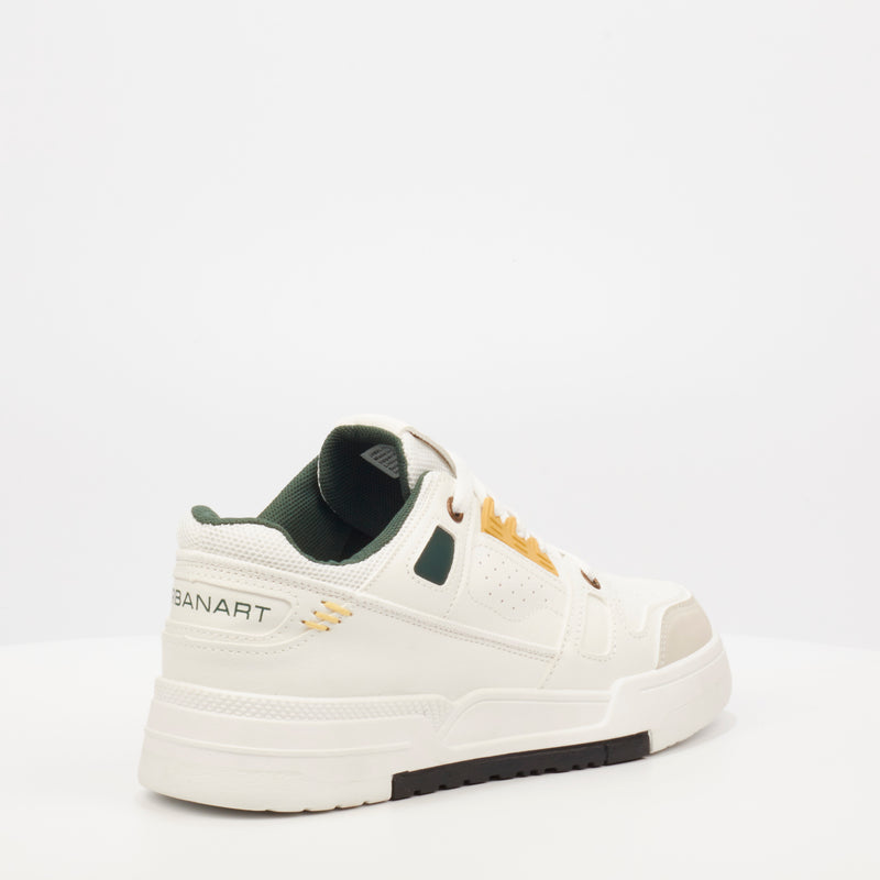 Urbanart Jamal 1 Faux Leather Sneaker - White footwear UBRT   