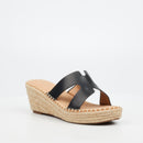 Miss Black Jayda 10 Wedge - Black footwear Miss Black