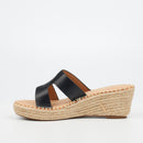 Miss Black Jayda 10 Wedge - Black footwear Miss Black