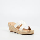Miss Black Jayda 10 Wedge - White footwear Miss Black