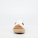 Miss Black Jayda 10 Wedge - White footwear Miss Black
