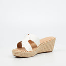 Miss Black Jayda 10 Wedge - White footwear Miss Black