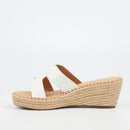 Miss Black Jayda 10 Wedge - White footwear Miss Black