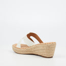 Miss Black Jayda 10 Wedge - White footwear Miss Black