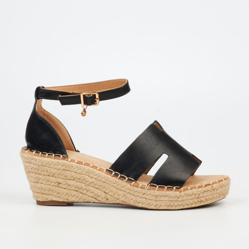 Miss Black Jayda 11 Wedge Black - Main Image