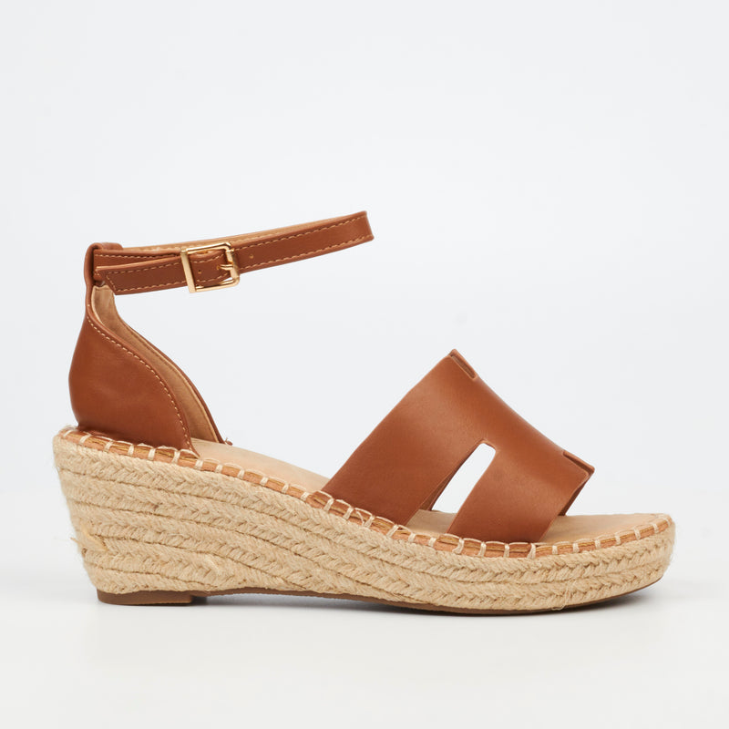 MIss Black Jayda 11 Wedge - Tan