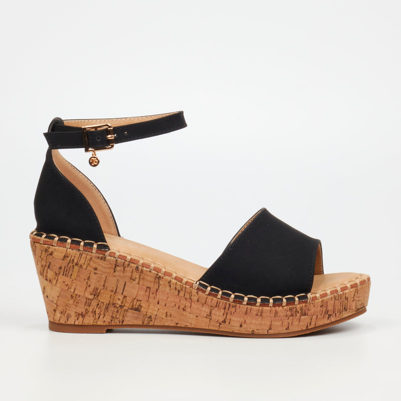 Miss Black Jayda 5 Wedge - Black footwear Miss Black   