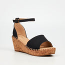 Miss Black Jayda 5 Wedge - Black footwear Miss Black