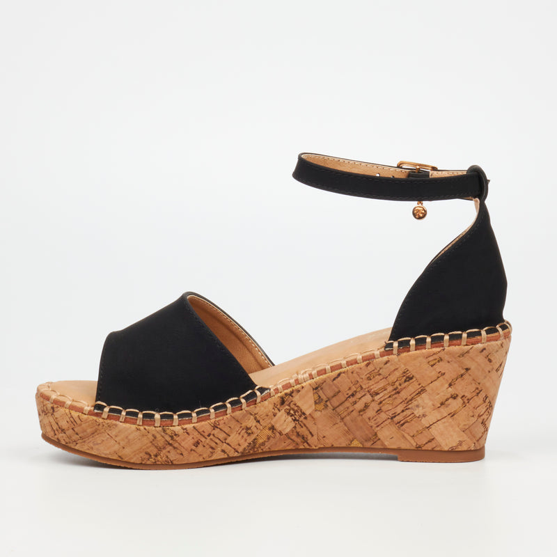 Miss Black Jayda 5 Wedge - Black footwear Miss Black   