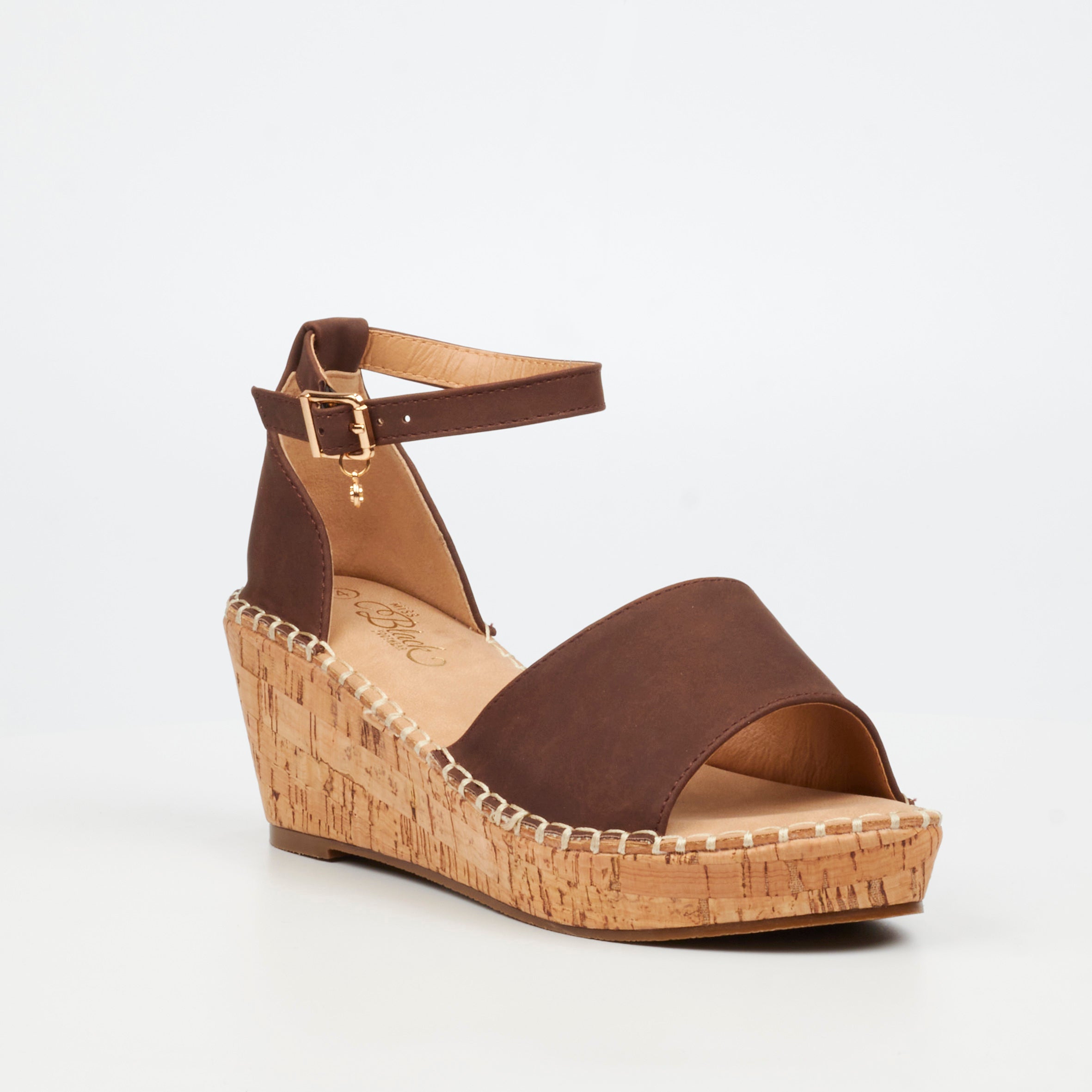 Miss Black Jayda 5 Wedge - Chocolate footwear Miss Black