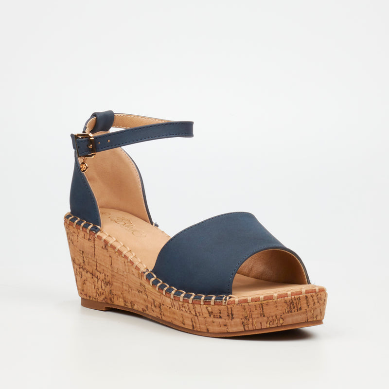 Miss Black Jayda 5 Wedge - Navy footwear Miss Black   