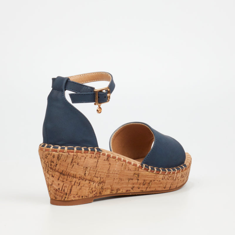 Miss Black Jayda 5 Wedge - Navy footwear Miss Black   