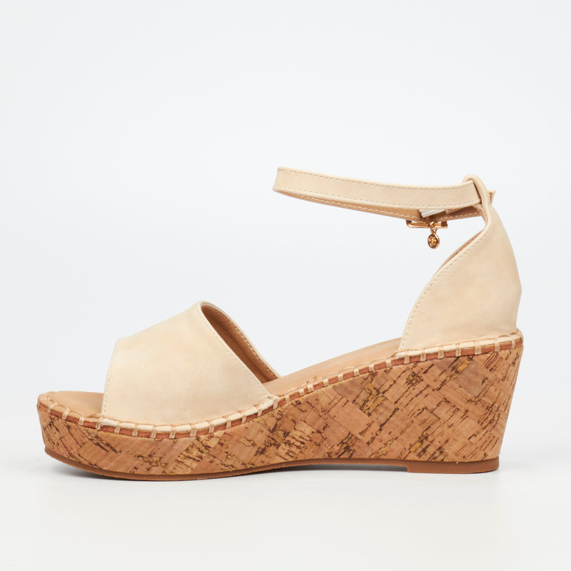 Miss Black Jayda 5 Wedge - Nude footwear Miss Black   