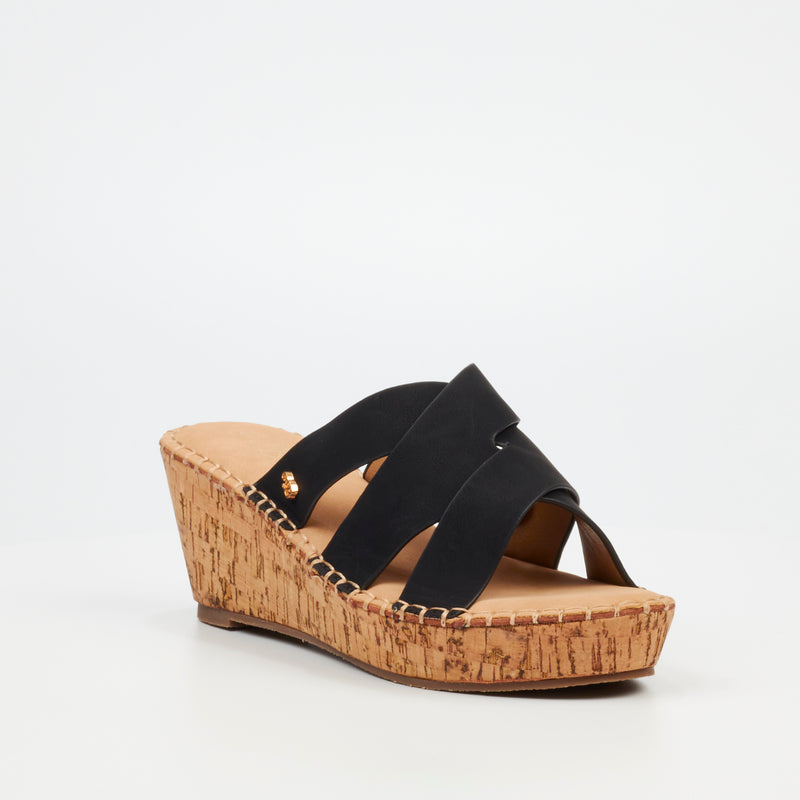 Miss Black Jayda 7 Wedge - Black footwear Miss Black   