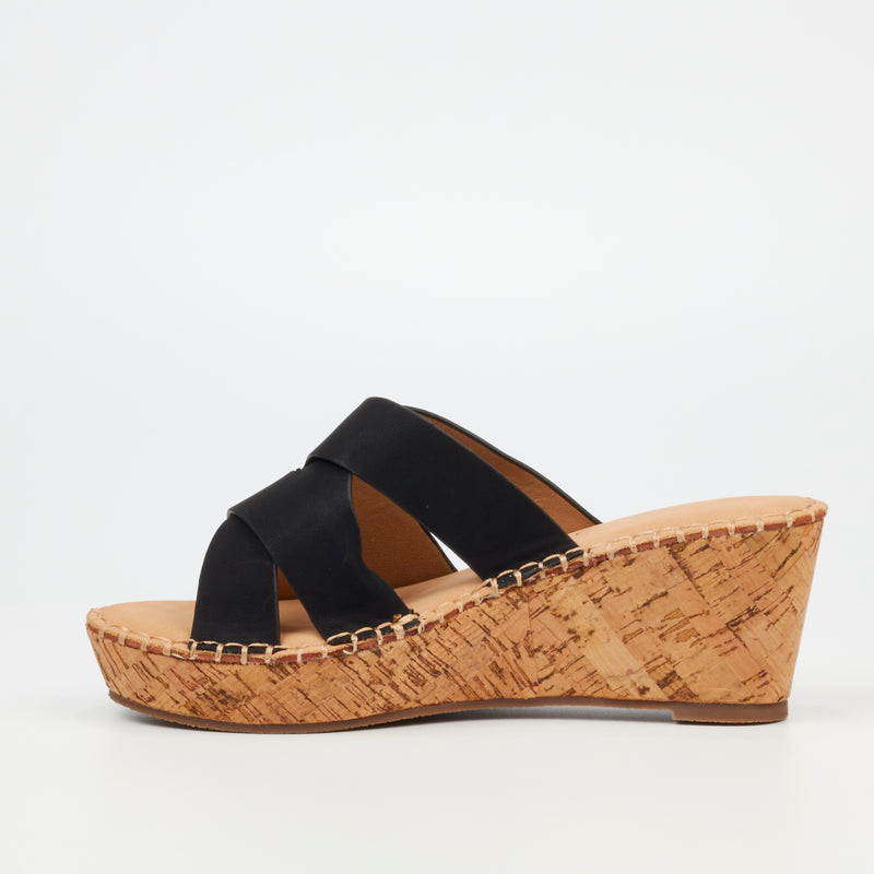 Miss Black Jayda 7 Wedge - Black footwear Miss Black   