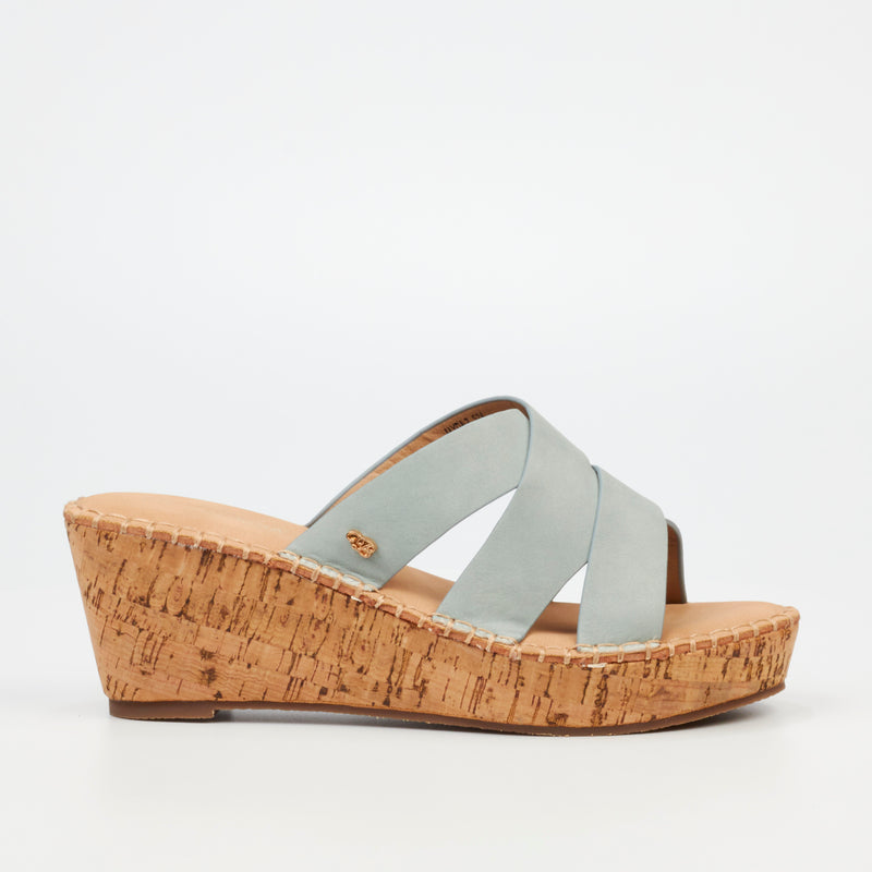 Miss Black Jayda 7 Wedge - Blue footwear Miss Black   