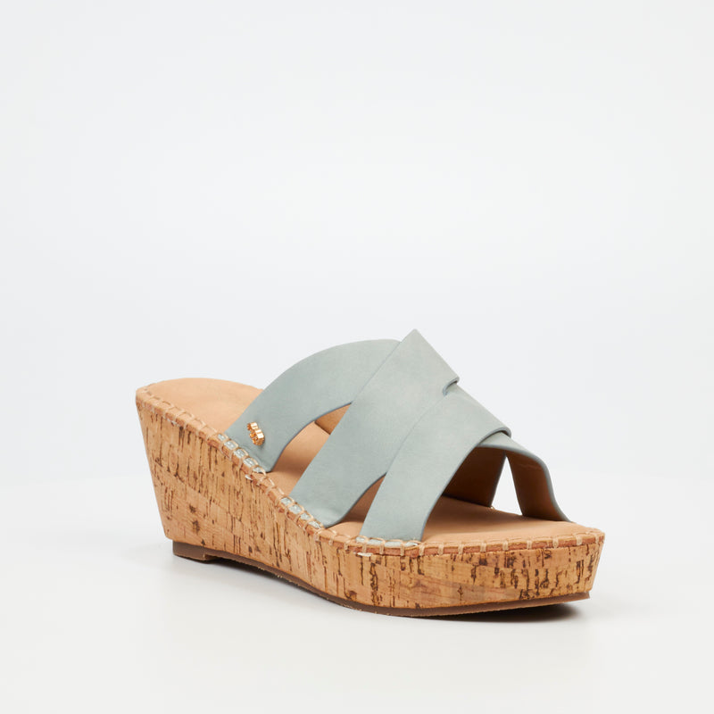 Miss Black Jayda 7 Wedge - Blue footwear Miss Black   