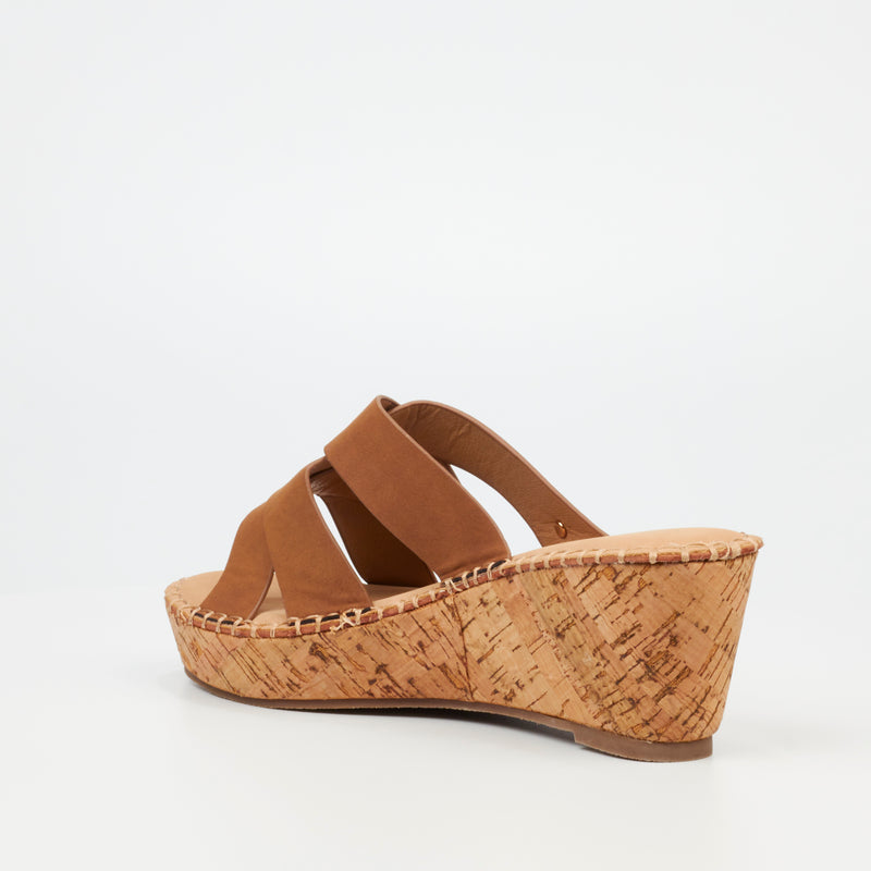 Miss Black Jayda 7 Wedge - Brown footwear Miss Black   