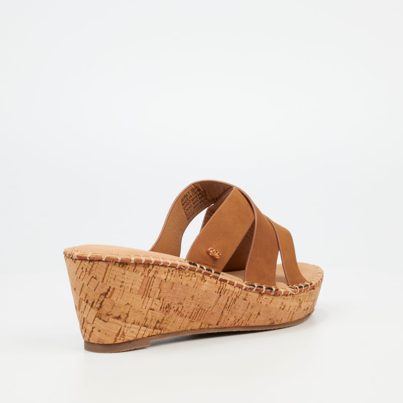 Miss Black Jayda 7 Wedge - Brown footwear Miss Black   