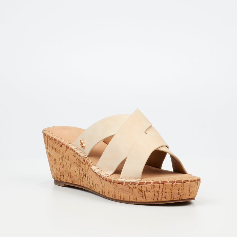 Miss Black Jayda 7 Wedge - Nude footwear Miss Black   