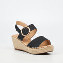 Miss Black Jayda 9 Wedge - Black footwear Miss Black