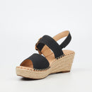 Miss Black Jayda 9 Wedge - Black footwear Miss Black