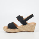 Miss Black Jayda 9 Wedge - Black footwear Miss Black