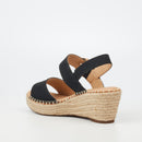 Miss Black Jayda 9 Wedge - Black footwear Miss Black