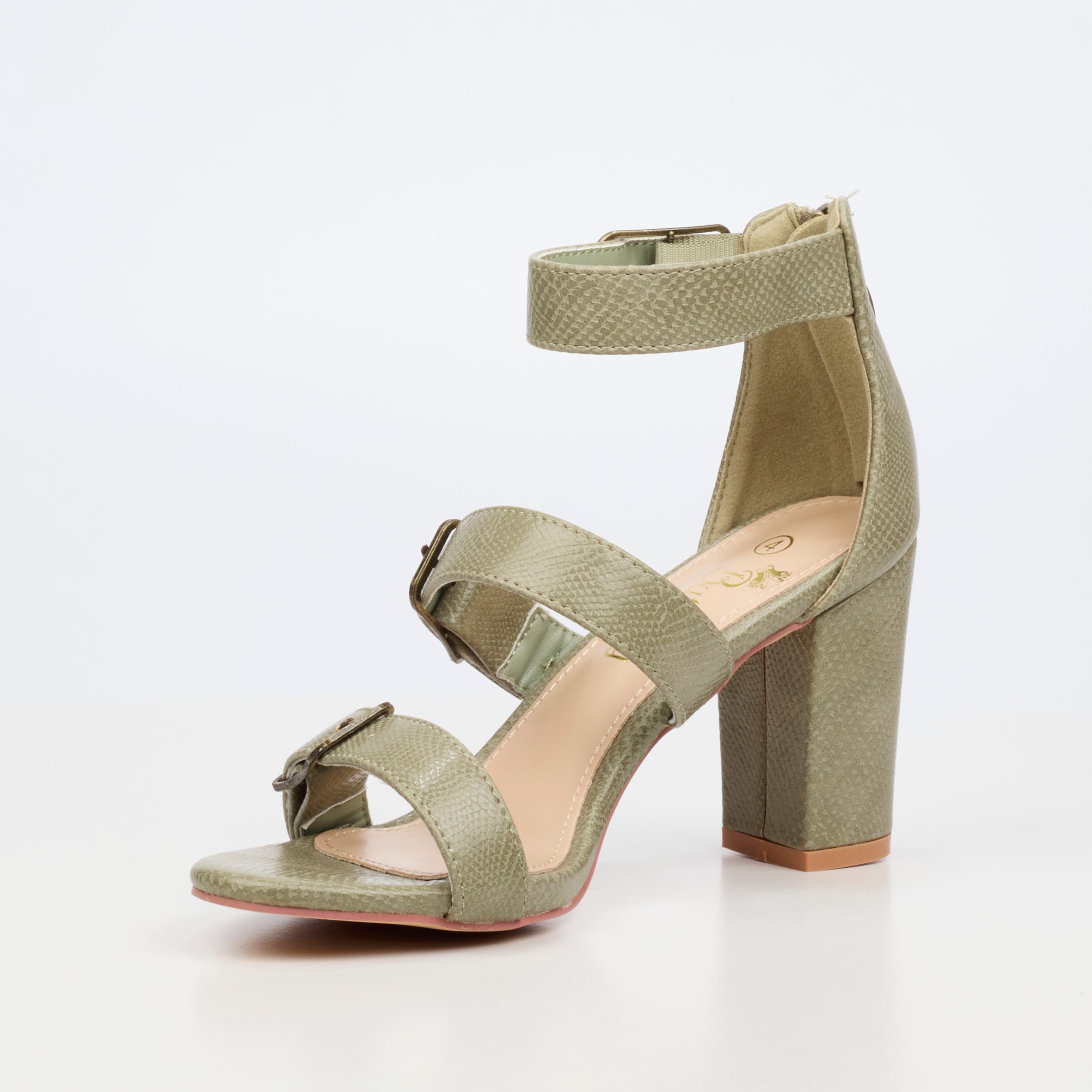 Butterfly Feet Jaydin 1 Heel - Olive footwear Butterfly Feet