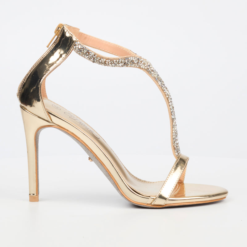 Miss Black Jazz 18 Heel - Gold footwear Miss Black   