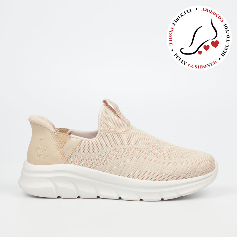 Heart & Sole Jiya 1 Sneaker - Beige footwear Heart & Sole
