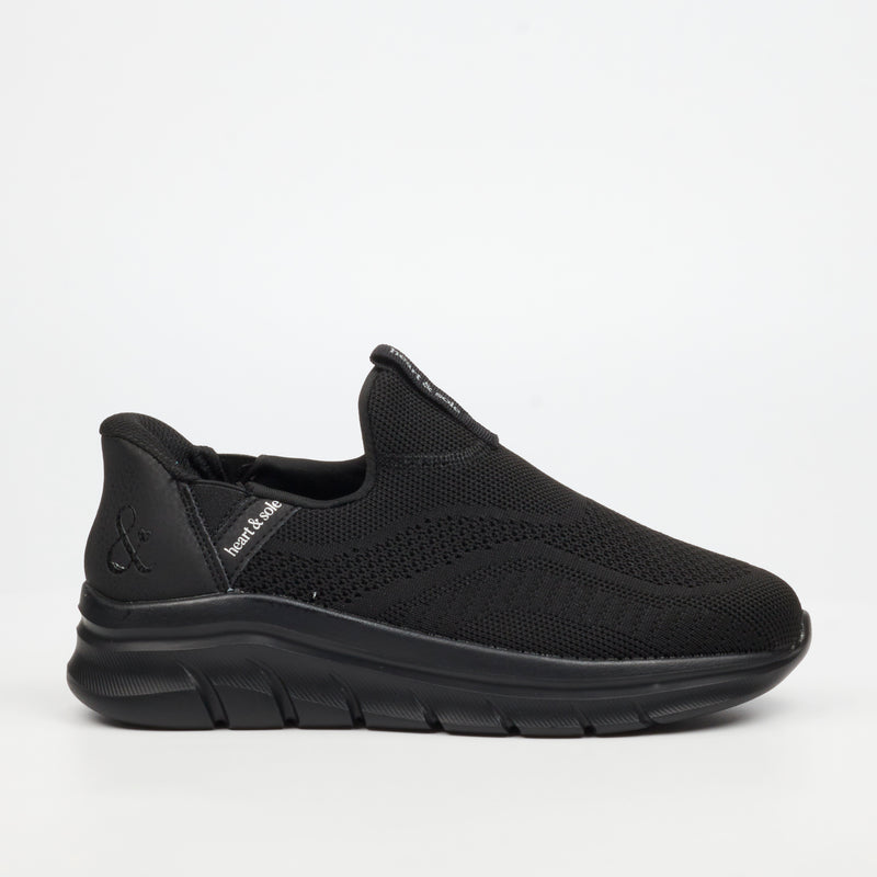 Heart & Sole Jiya 1 Sneaker - Black footwear Heart & Sole