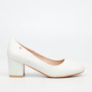 Butterfly Classics Joan 1 Faux Leather Low Courts - White footwear Butterfly Classics
