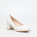 Butterfly Classics Joan 1 Faux Leather Low Courts - White footwear Butterfly Classics