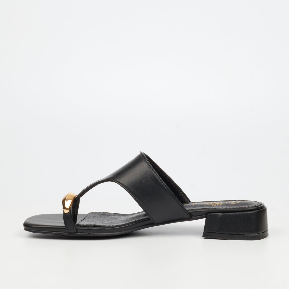 Miss Black Joanna 1 Low Black Heels - Black