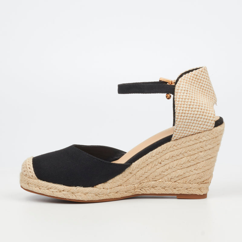 Miss Black Jojo 12 Wedge - Black
