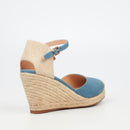 Miss Black Jojo 12 Wedge - Blue footwear Miss Black