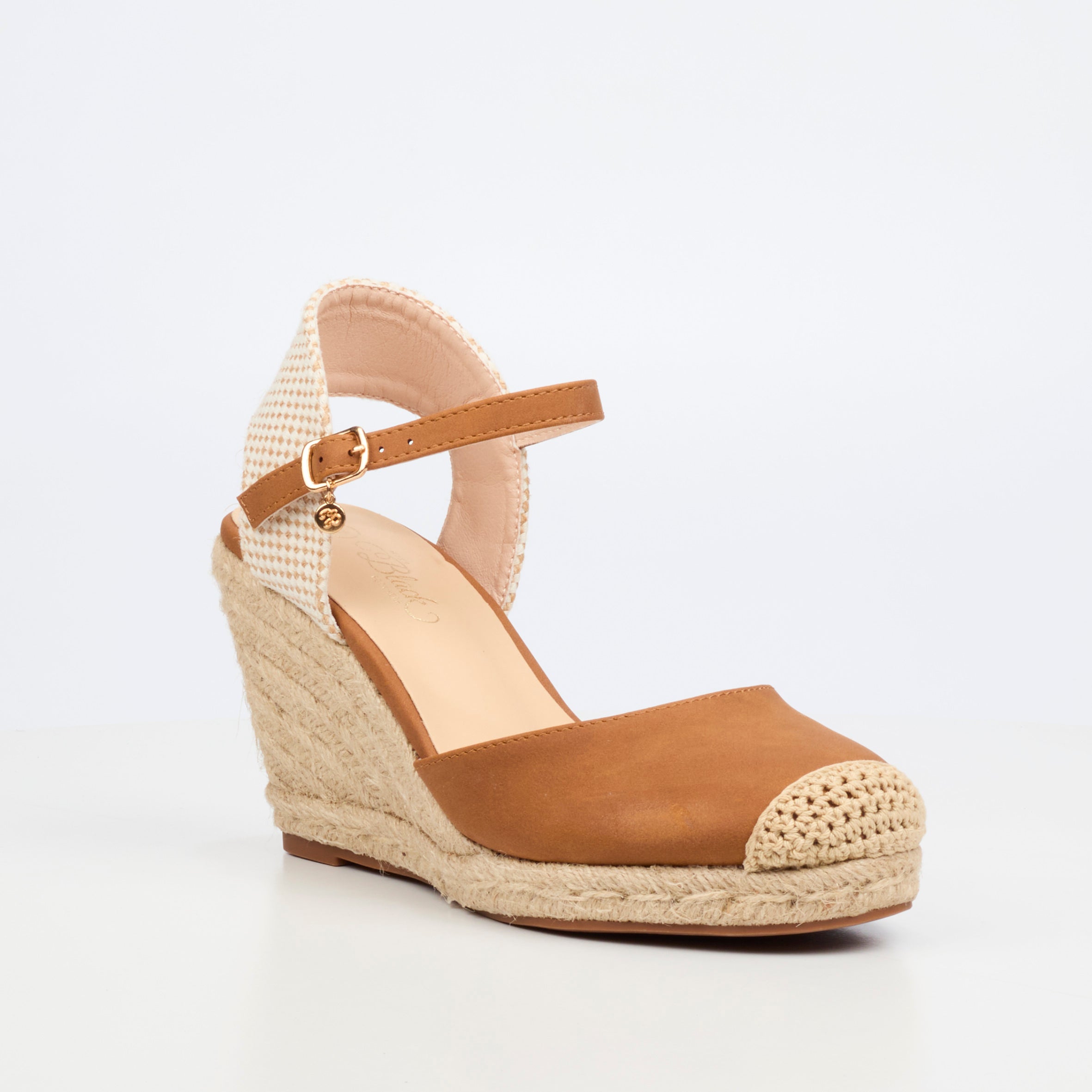 Miss Black Jojo 12 Wedge - Tan footwear Miss Black