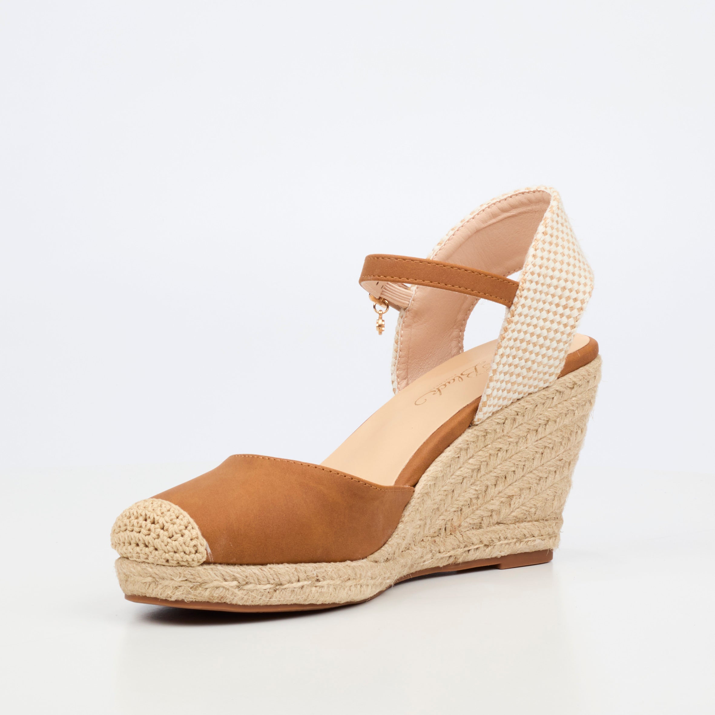 Miss Black Jojo 12 Wedge - Tan footwear Miss Black