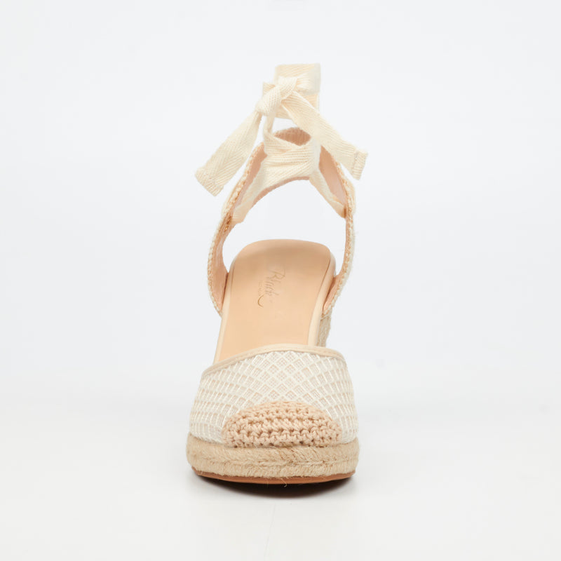 Miss Black Jojo 14 Wedge - Beige footwear Miss Black