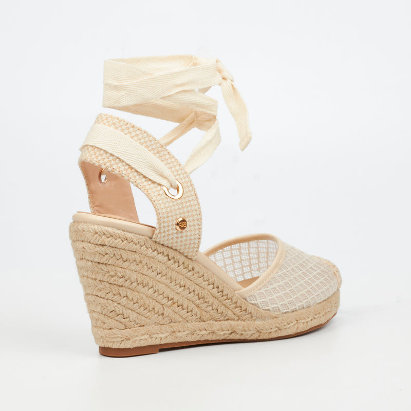 Miss Black Jojo 14 Wedge - Beige footwear Miss Black