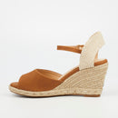Miss Black Jojo 2 Wedge - Tan footwear Miss Black